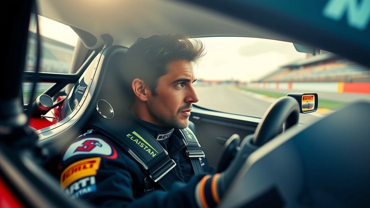 Nicolas Prost dans sa voiture de course sur le circuit