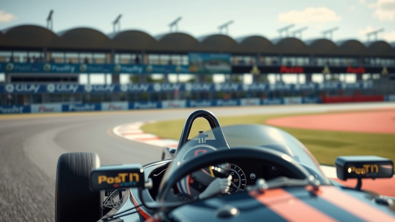 Nicolas Prost dans une voiture de course sur piste