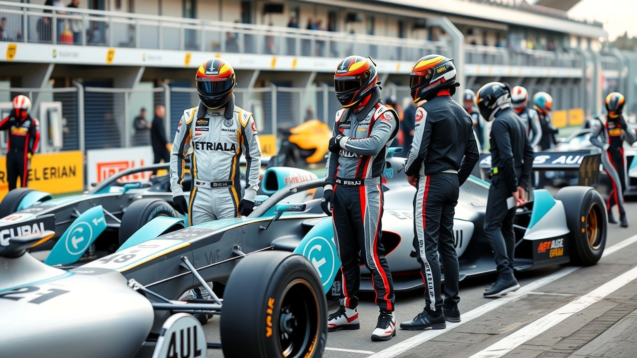 pilotes de la Formule E prêts à courir
