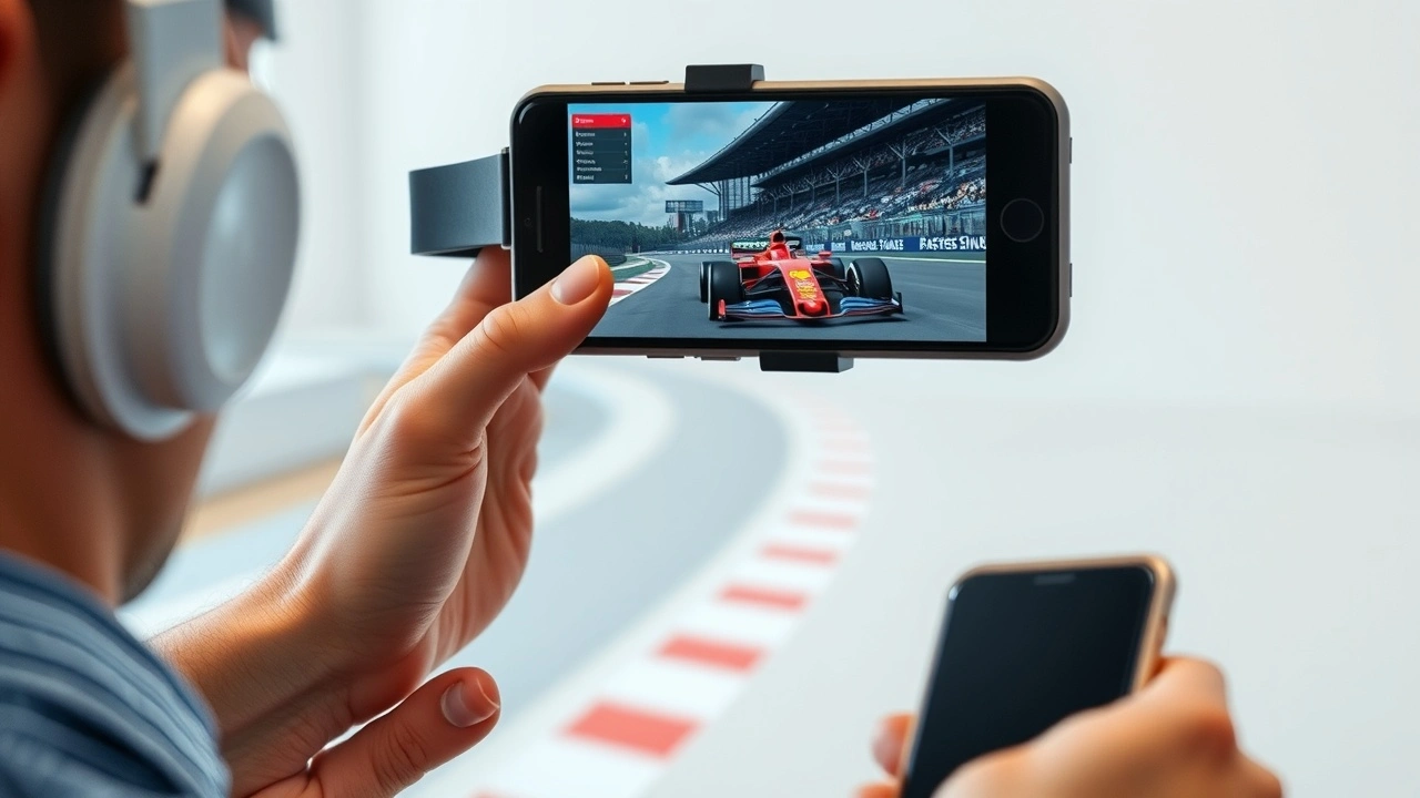 person utilisant des lunettes de réalité augmentée avec une F1