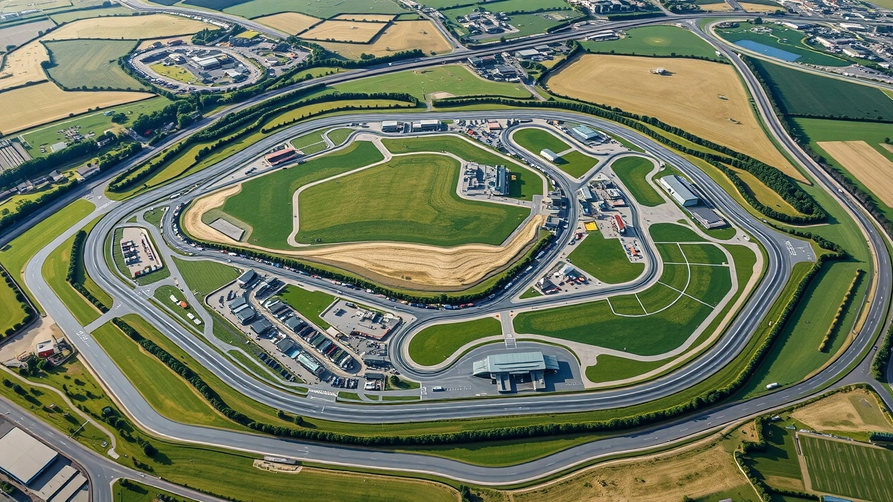 vue du tracé du circuit de Silverstone