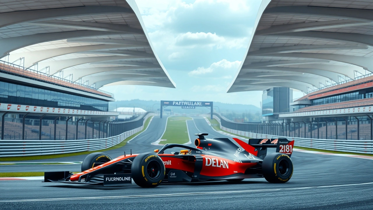 circuit de Formule 1 moderne avec technologies avancées