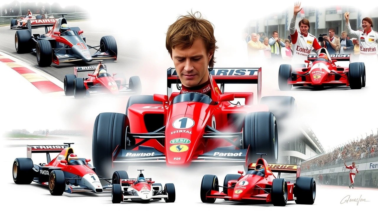 collage de moments clés de la carrière dAlain Prost