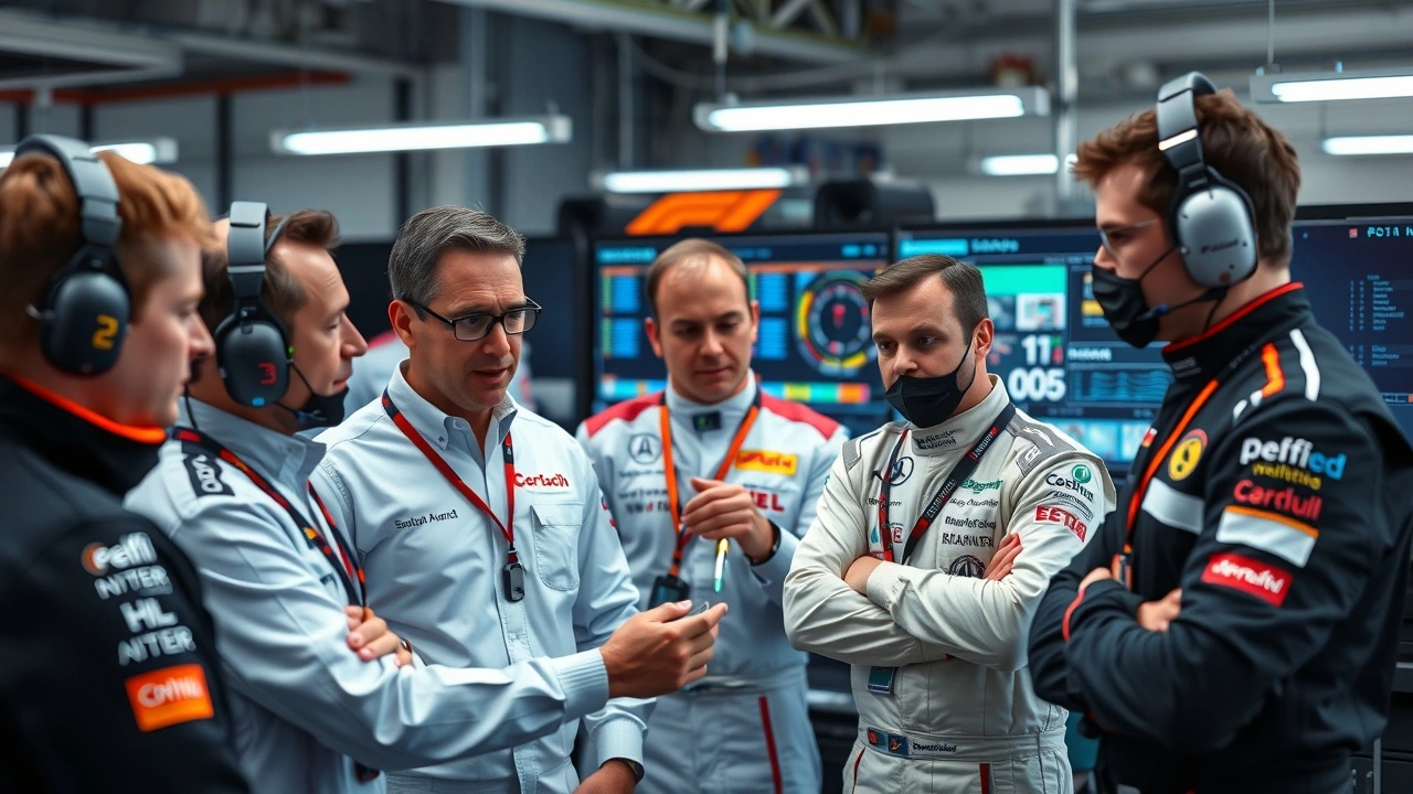 équipe d'ingénieurs et pilotes discutent des simulations