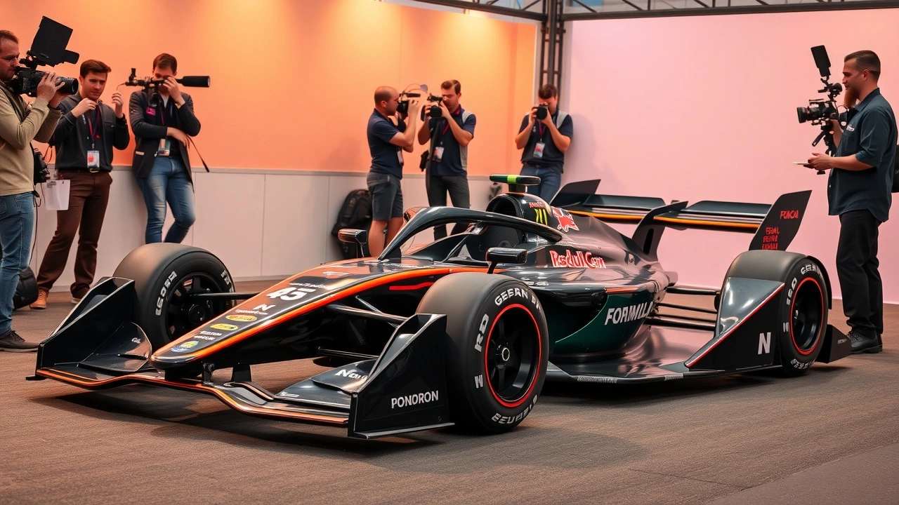 voiture de Formule E lors d'un evenement mediatique