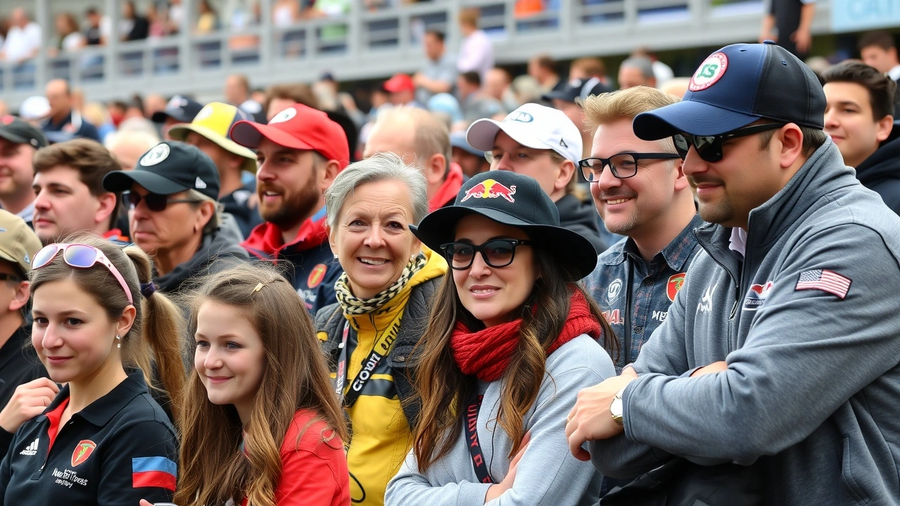 groupe divers de fans de sports automobiles lors d un evenement
