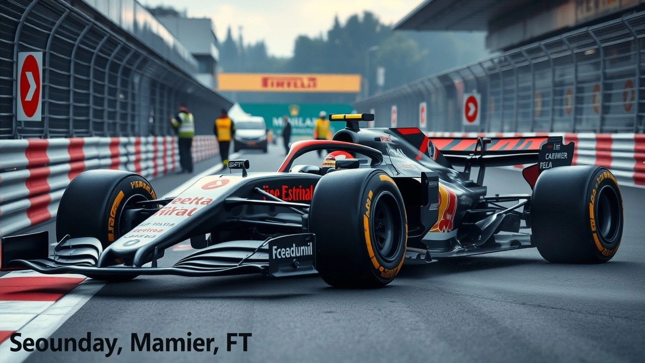 voiture de Formule 1 crashée sur le circuit d'Imola