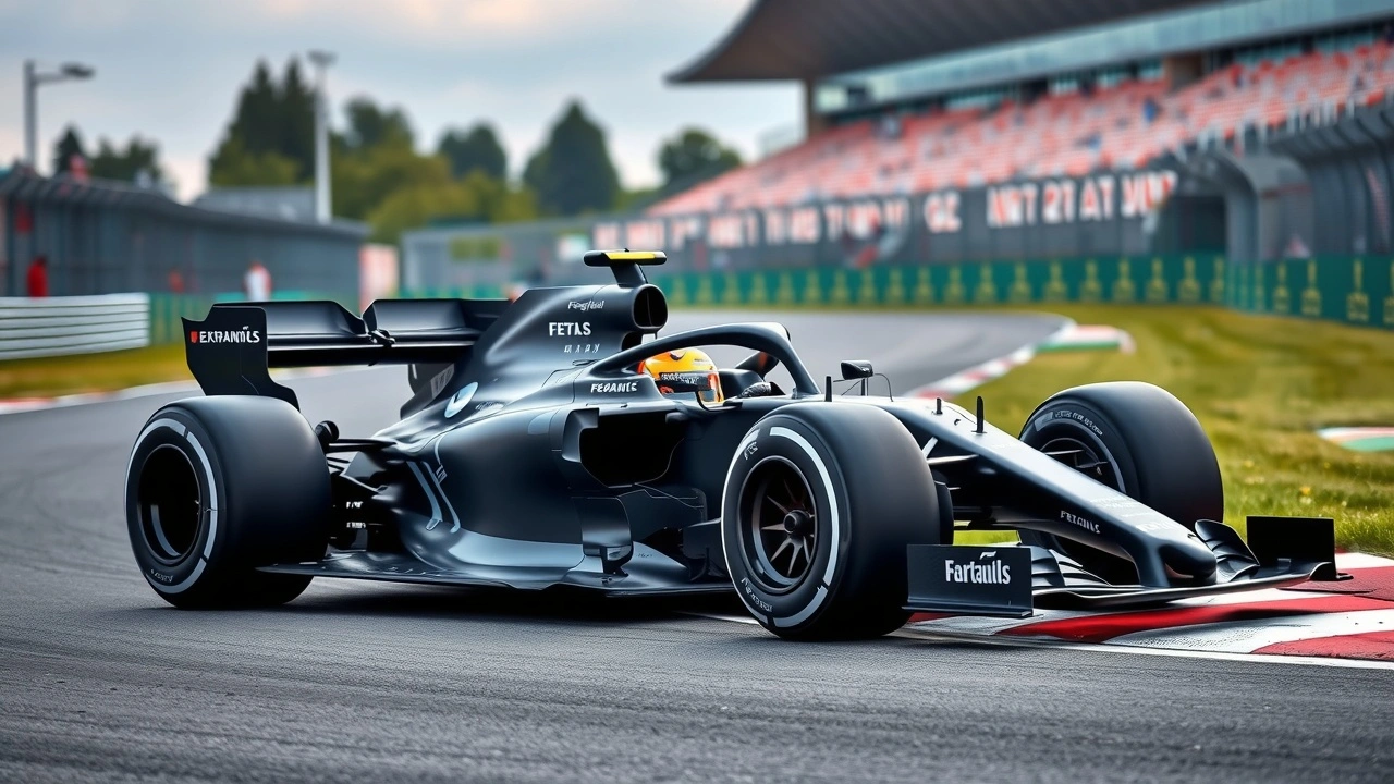 voiture de Formule 1 moderne sur circuit