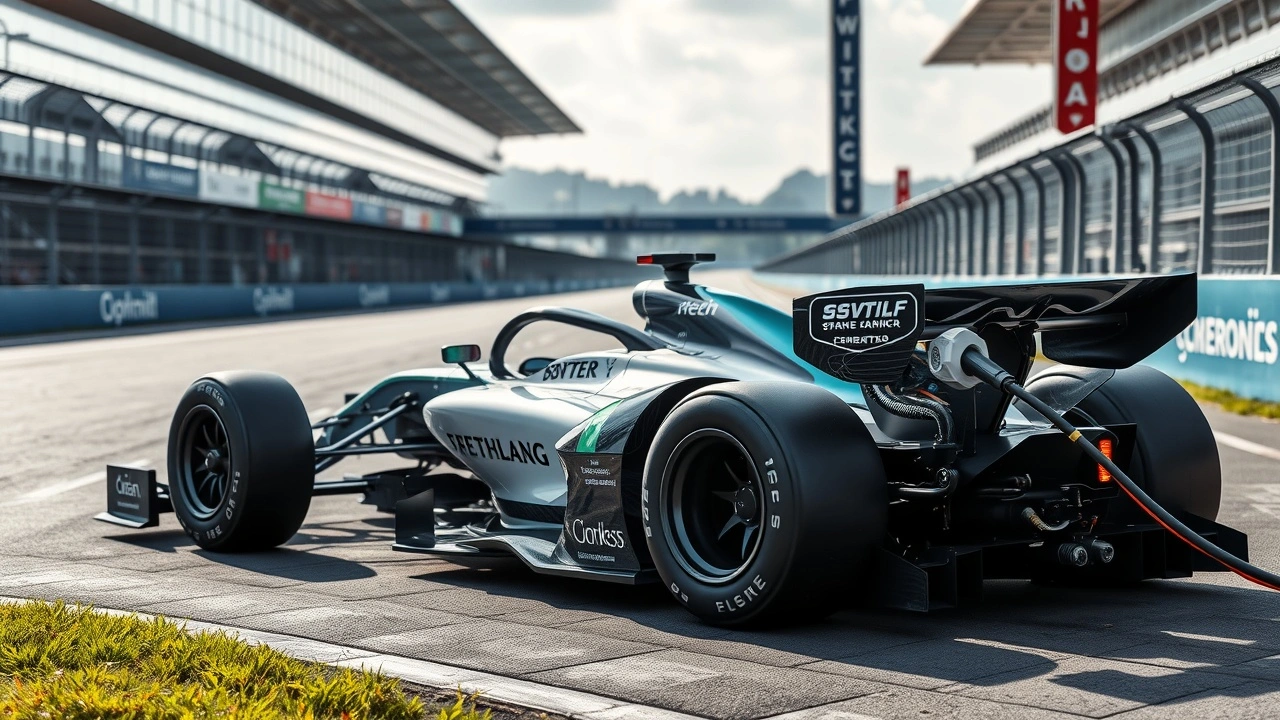 voiture de formule E en charge lors d'une course