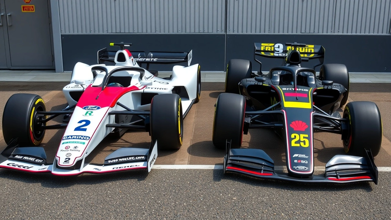 deux voitures de course côte à côte