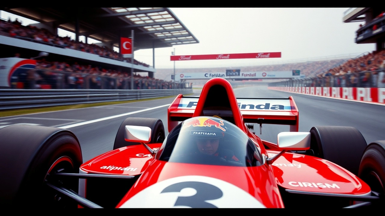 Ayrton Senna dans sa voiture de course