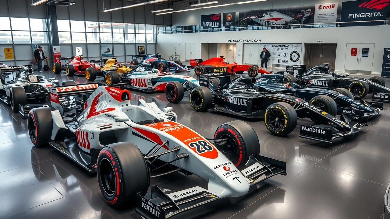 collection de voitures de Formule 1 et automobiles modernes