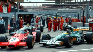 Illustration des défis rencontrés par les pilotes et écuries de Formule 1 au fil des décennies.