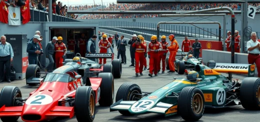 Illustration des défis rencontrés par les pilotes et écuries de Formule 1 au fil des décennies.