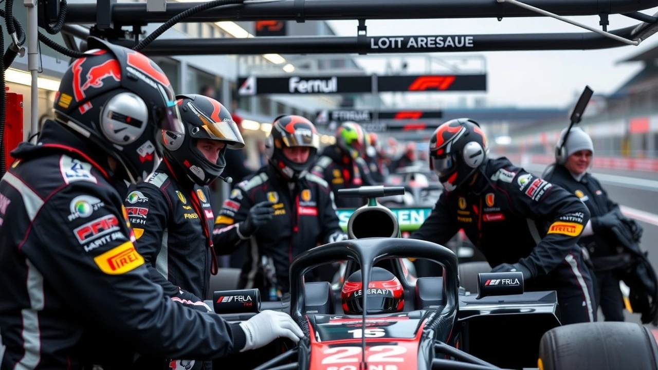 équipe de Formule 1 utilisant des systèmes de communication