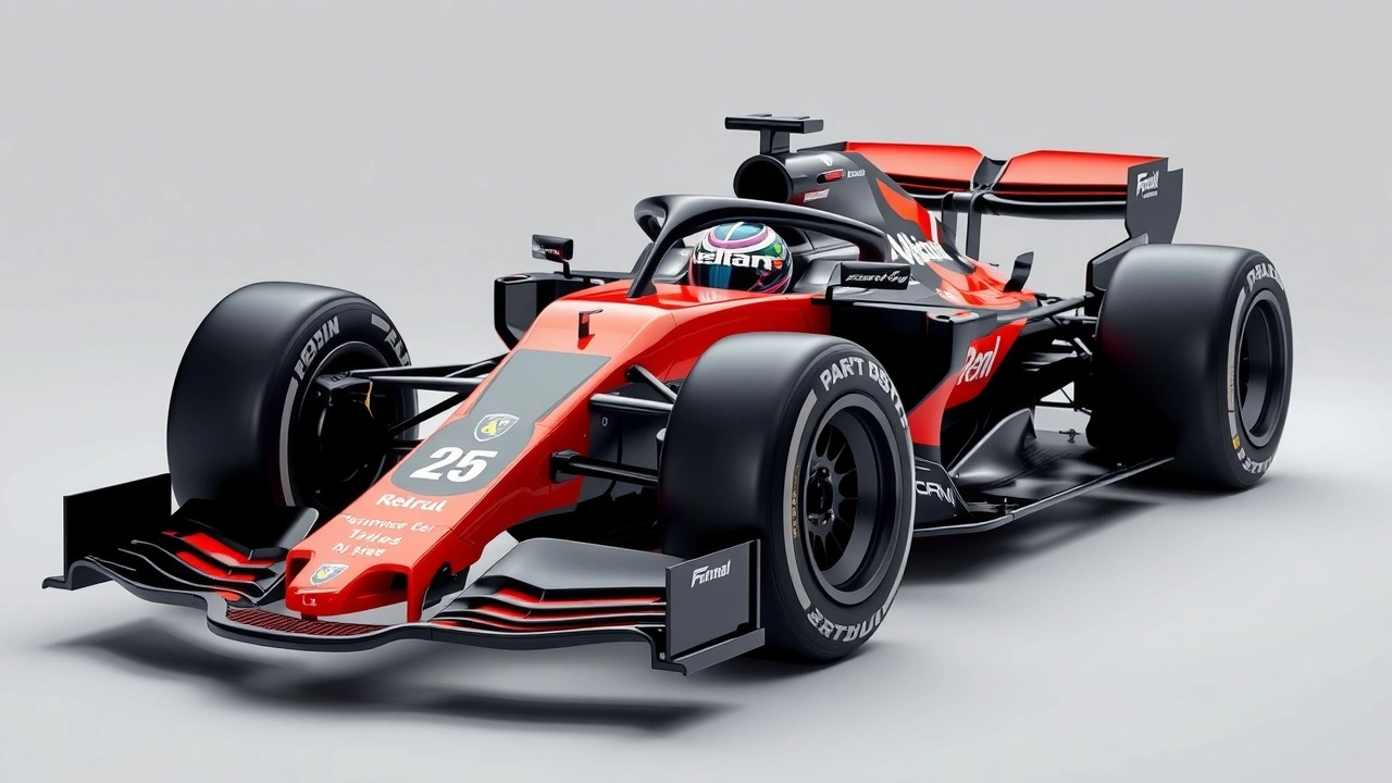 voiture de formule 1 avec technologies modernes