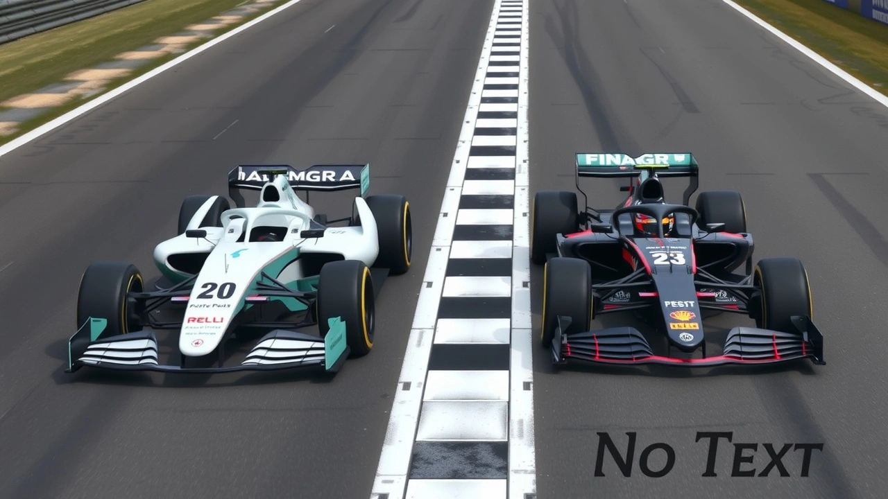 voitures de Formule E et de Formule 1 sur une piste