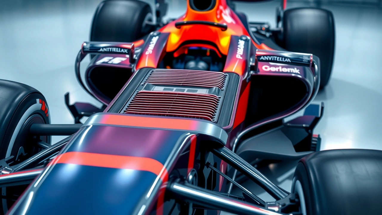 monoplace de Formule 1 avec Systeme de gestion de temperature