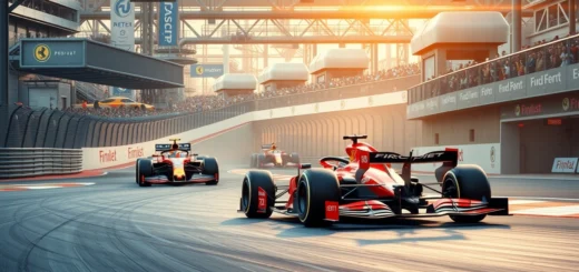 Une illustration photoréaliste de l'impact de la Formule 1 sur l'industrie automobile.