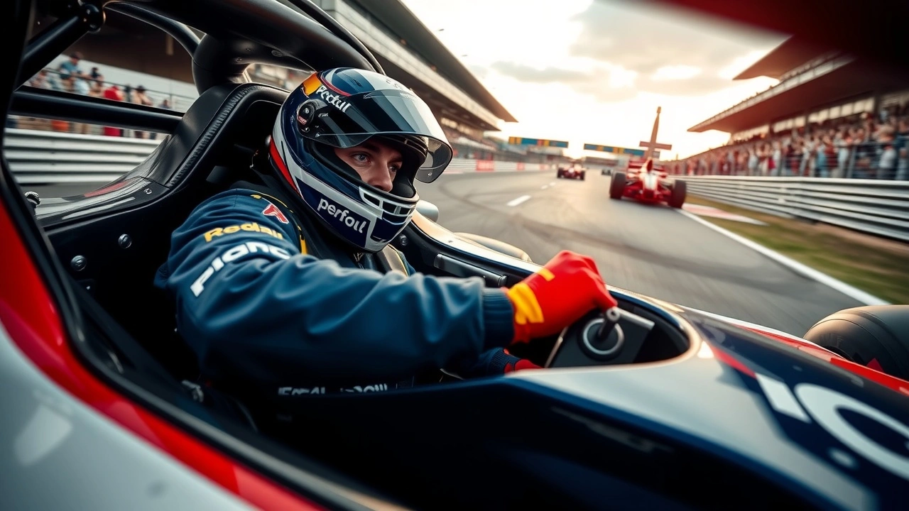 Nicolas Prost dans sa voiture de course pendant une compétition