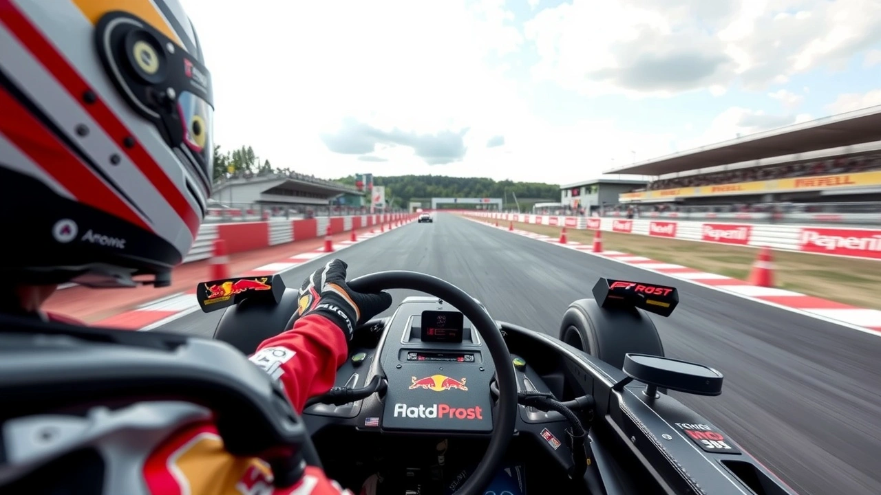 Nicolas Prost pilotant une voiture de course sur un circuit