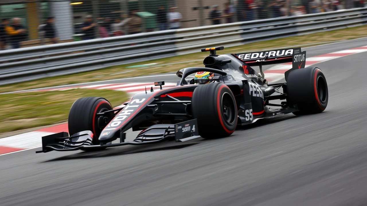 voiture de F1 en course avec performance inattendue