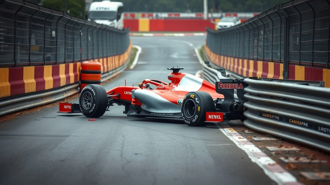 scène de l'accident sur le circuit de Suzuka