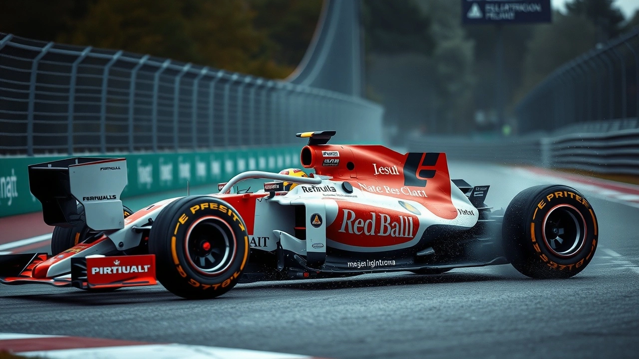 scène de crash d'une voiture de Formule 1