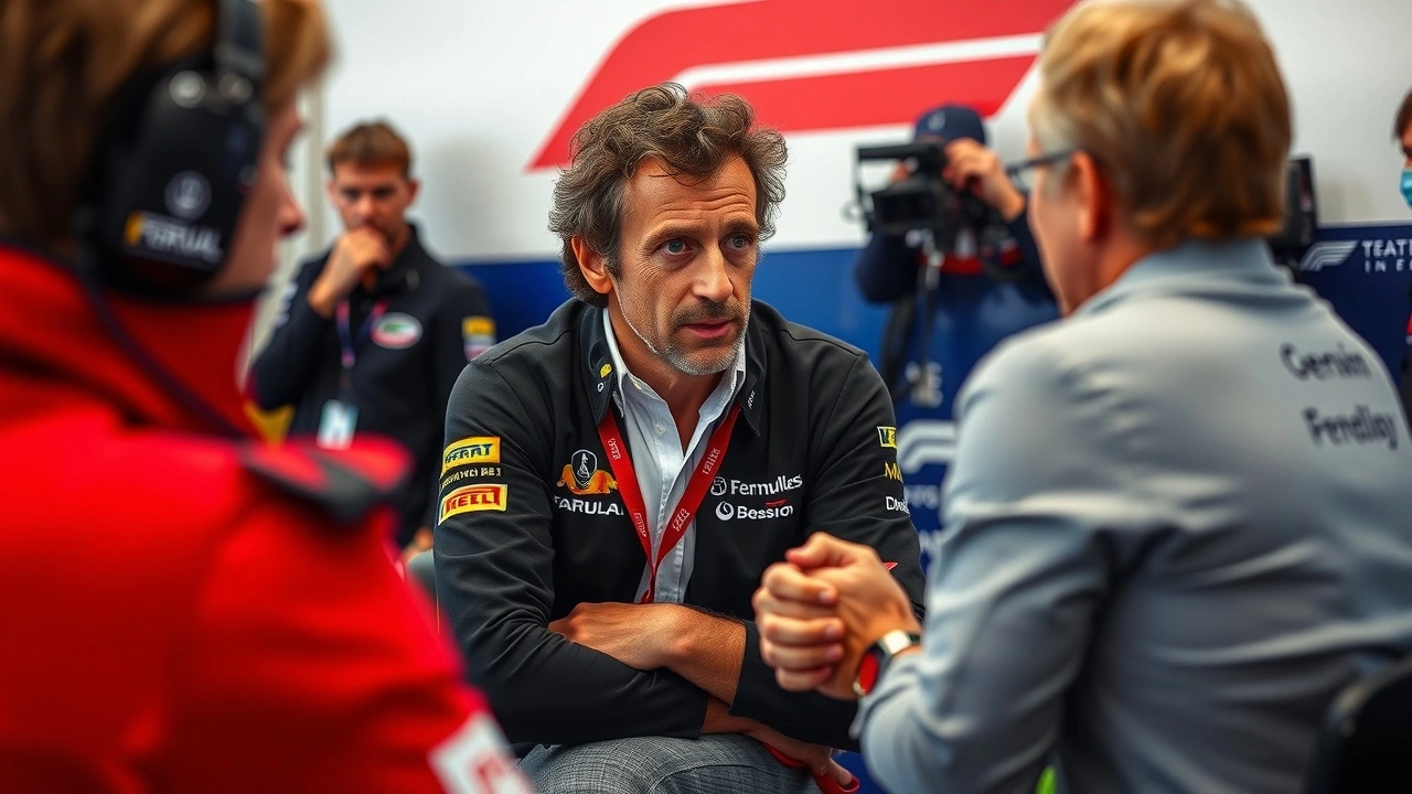 Alain Prost lors d'un événement de Formule 1