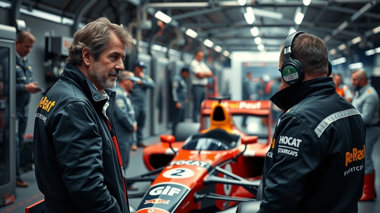 Alain Prost dans le paddock de la F1