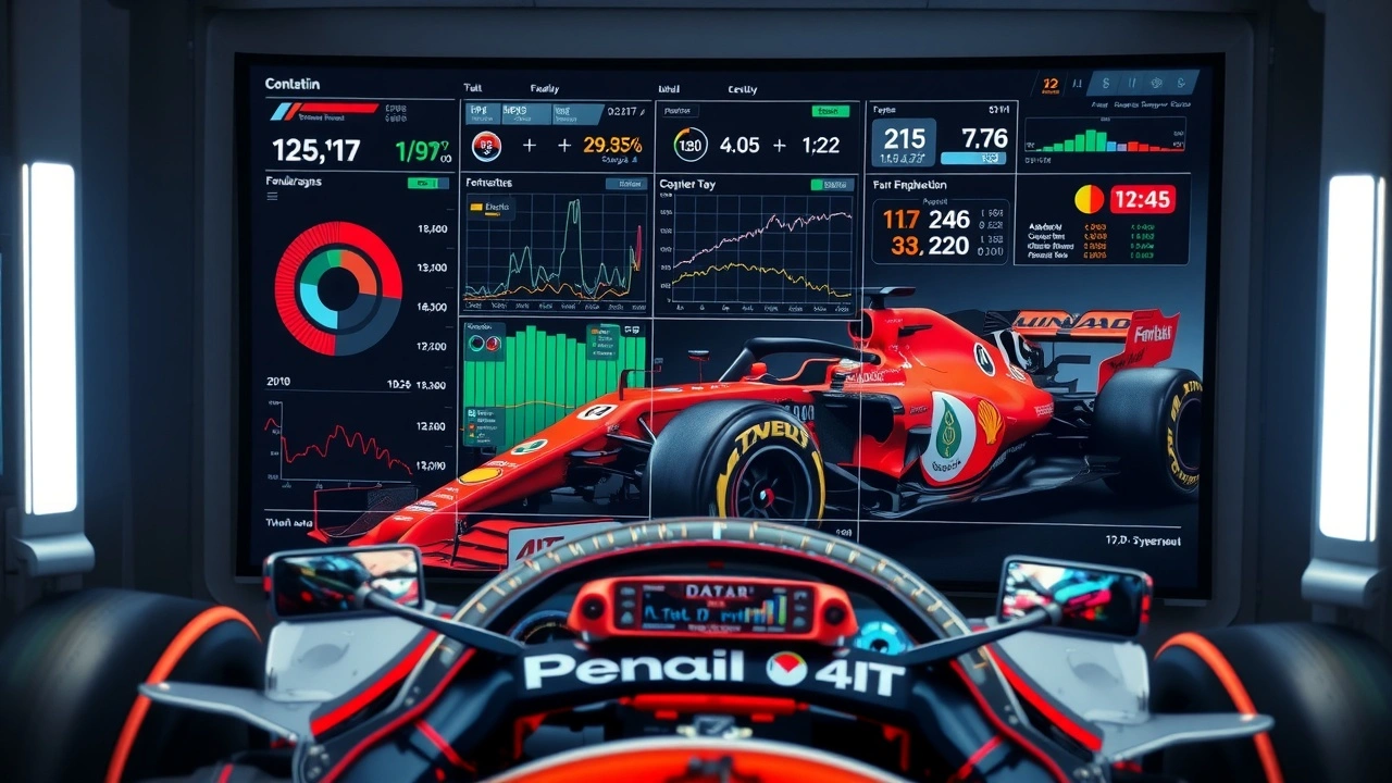 Analyse des données sur un écran de course de F1