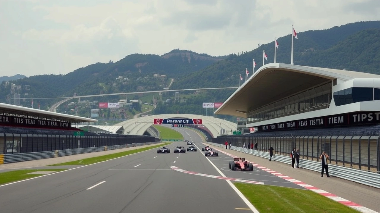 circuit automobile de mexico avec pilotes et publique