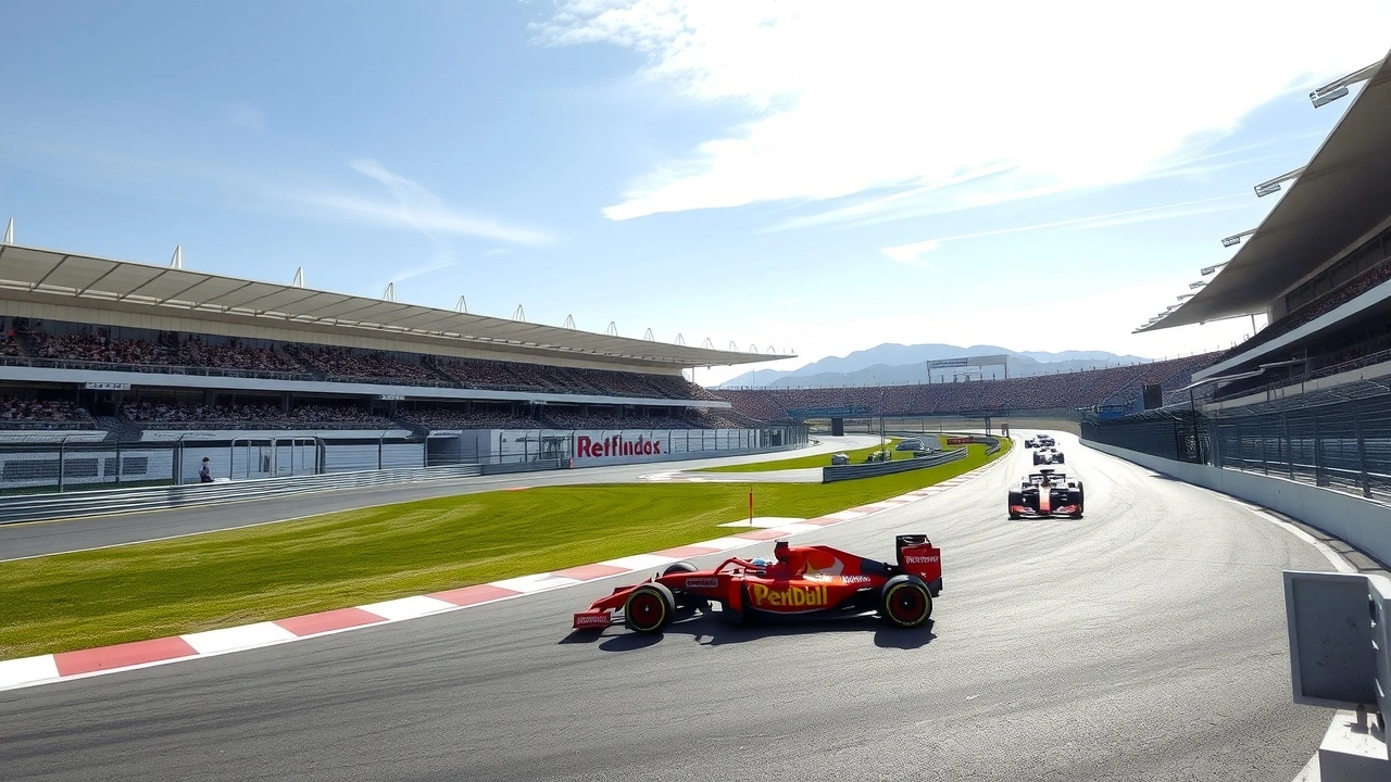 circuit de Barcelone pendant une course de Formule 1