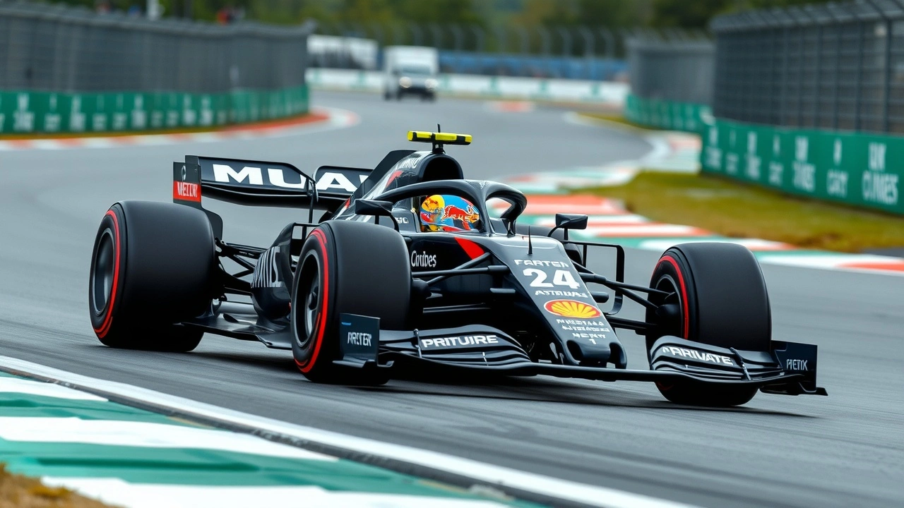 voiture de formule 1 sur un circuit moderne