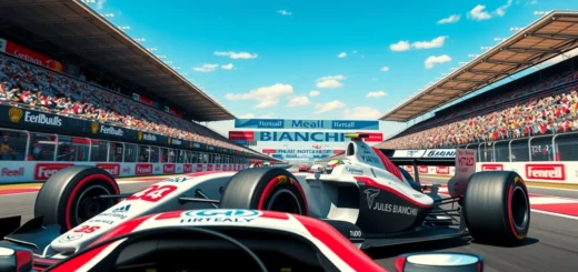 Hommage à Jules Bianchi, pionnier de la sécurité en F1, illustrant son parcours exceptionnel.