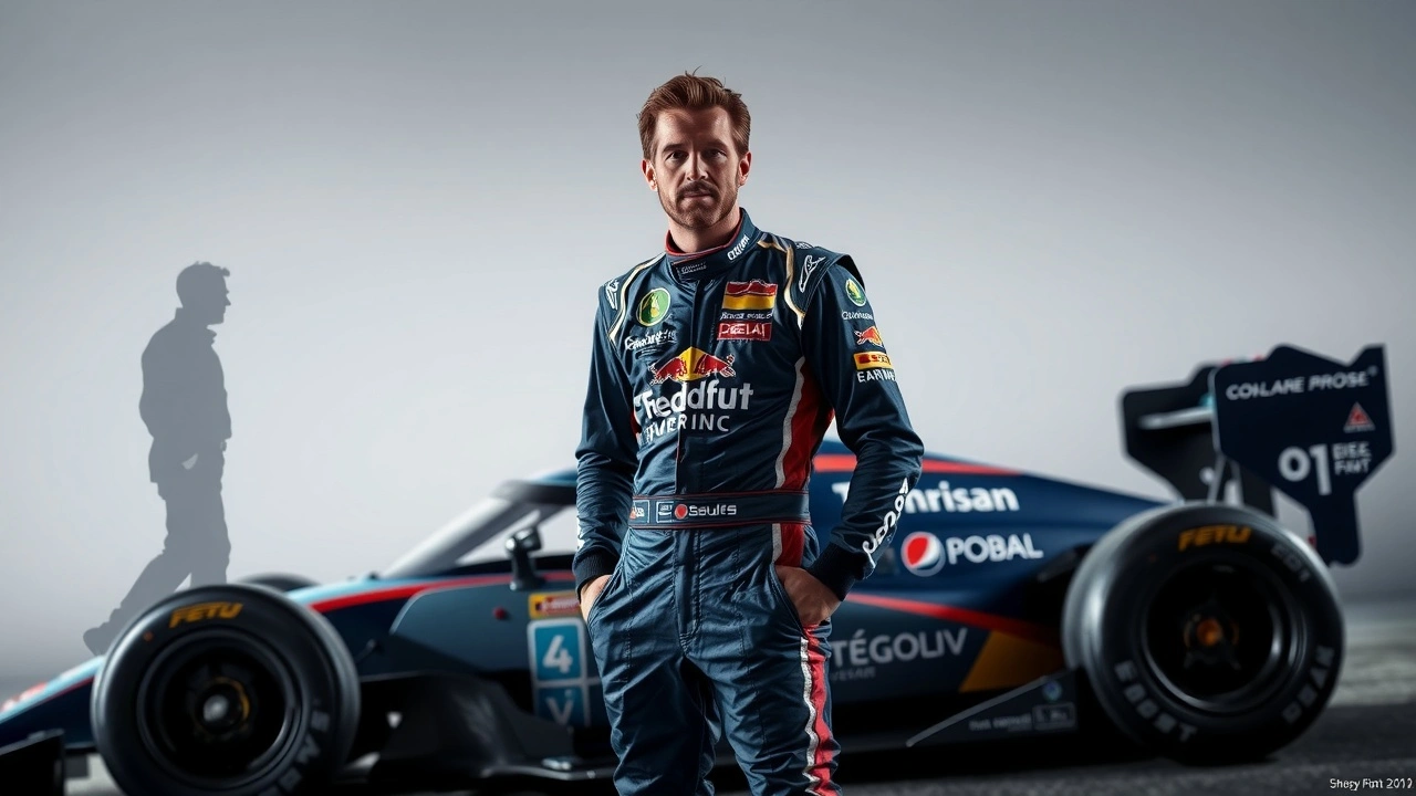 Nicolas Prost en combinaison de course avec une voiture