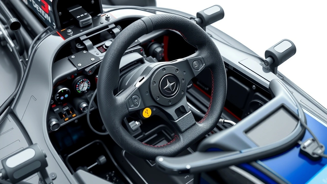 composants du systeme de direction d'une monoplace de F1