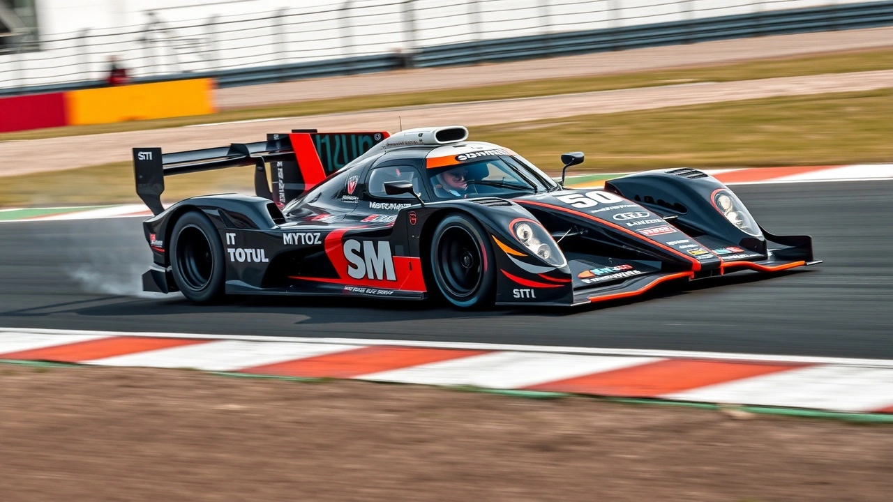 photo d'une voiture de course sur circuit