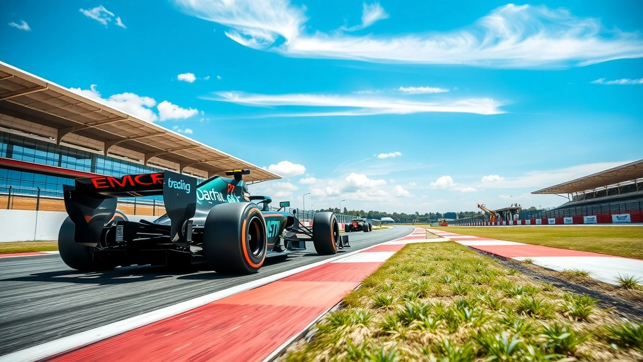 voiture de formule 1 moderne sur circuit