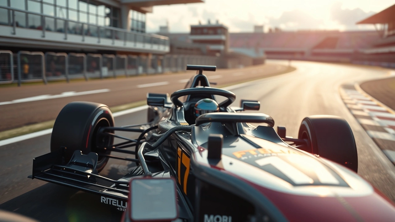 voiture de formule 1 avec technologie d'intelligence artificielle