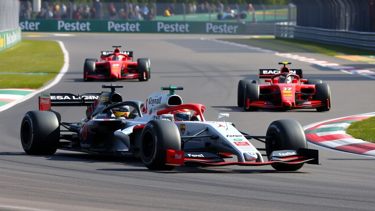 voiture de course de formule 1 sur une piste