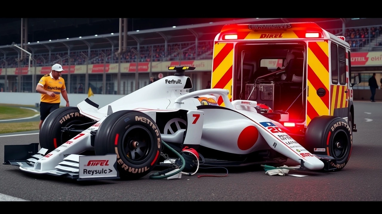 accident d'une voiture de Formule 1 à Suzuka