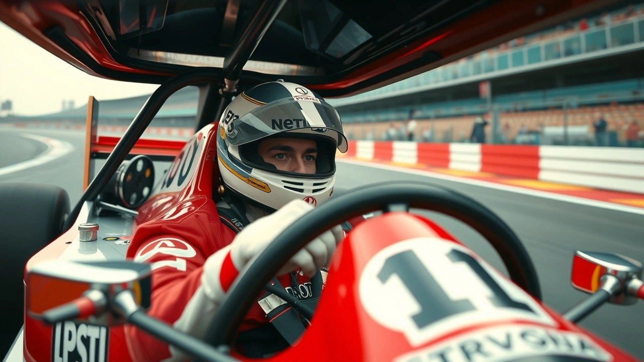 Ayrton Senna dans une voiture de Formule 1