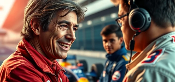 Un portrait d'Ayrton Senna montrant sa générosité et son engagement pour les jeunes pilotes.