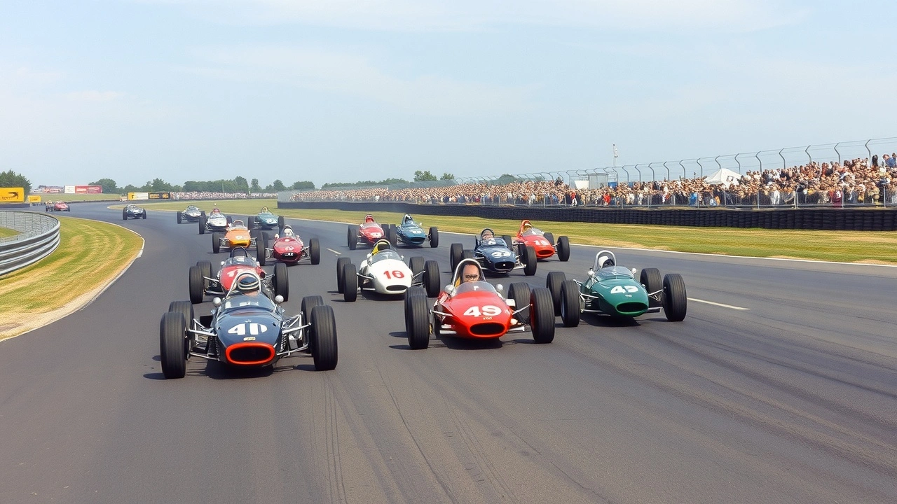 course de Formule 1 des années 60 avec voitures classiques