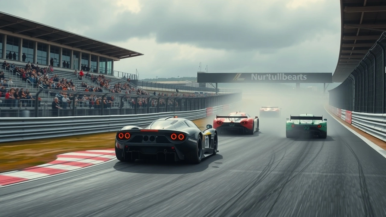 course de voitures sur le circuit de Nürburgring
