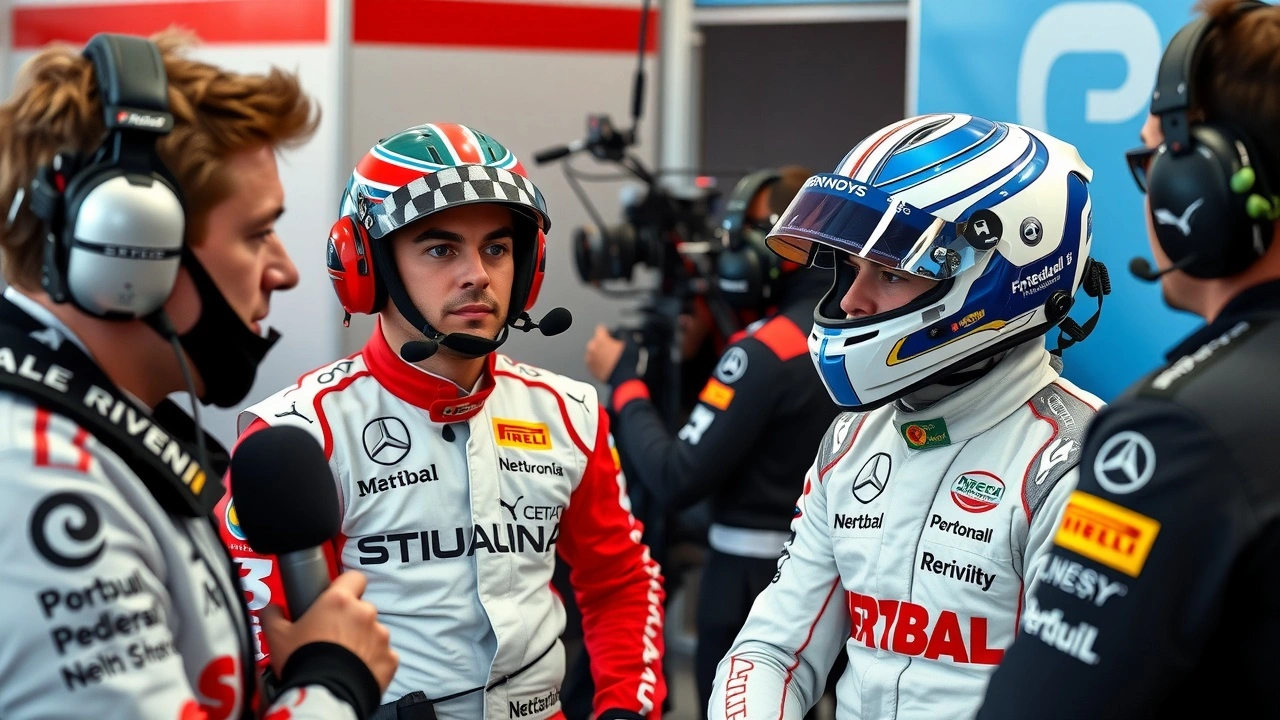 conducting interviews with Formula E and F1 drivers