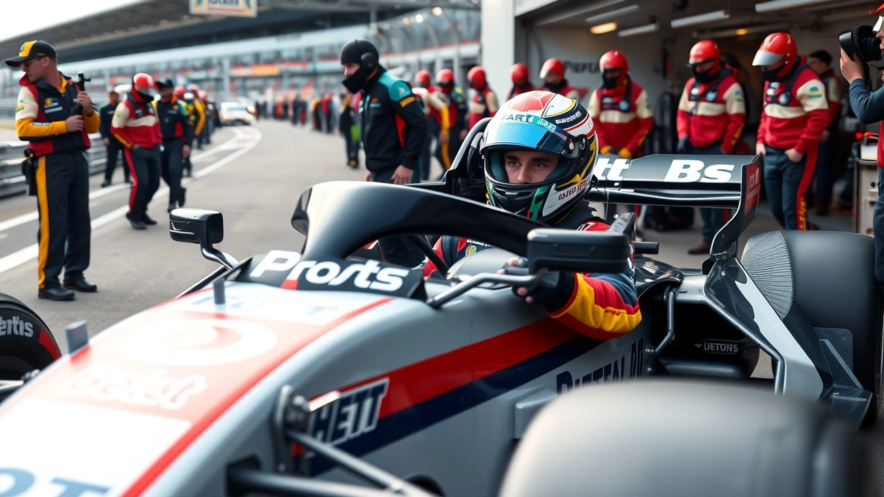 Nicolas Prost en course sur un circuit de course