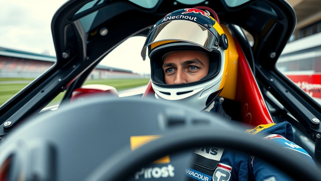 Nicolas Prost pilote en voiture de course sur circuit