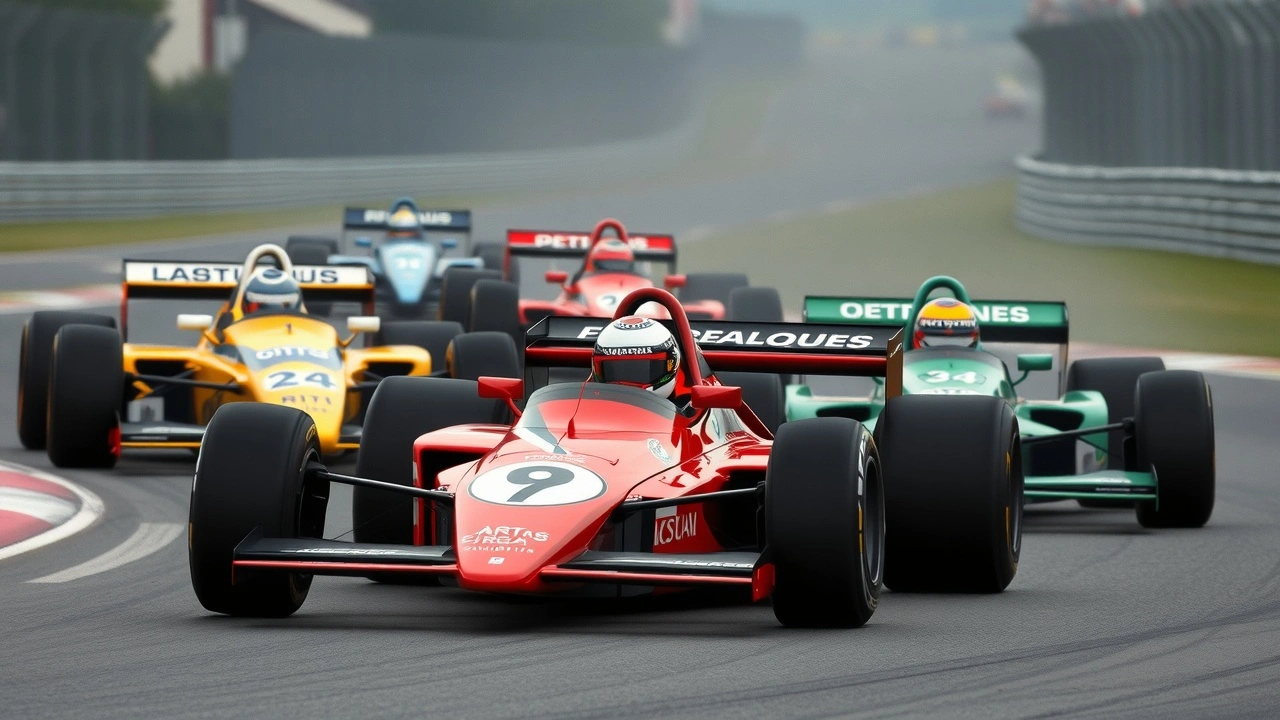 pilotes de formule 1 lors dune course en action